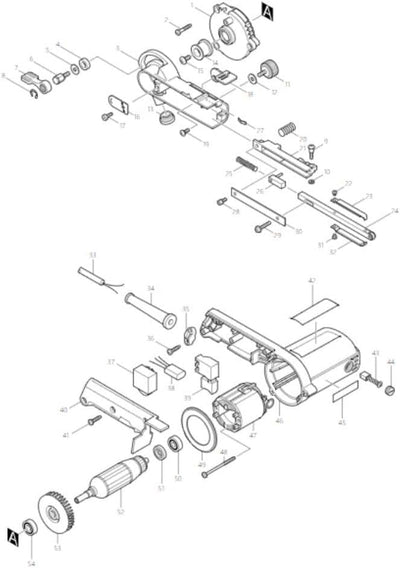 Makita 9032 Bandfeile 9 x 533 mm