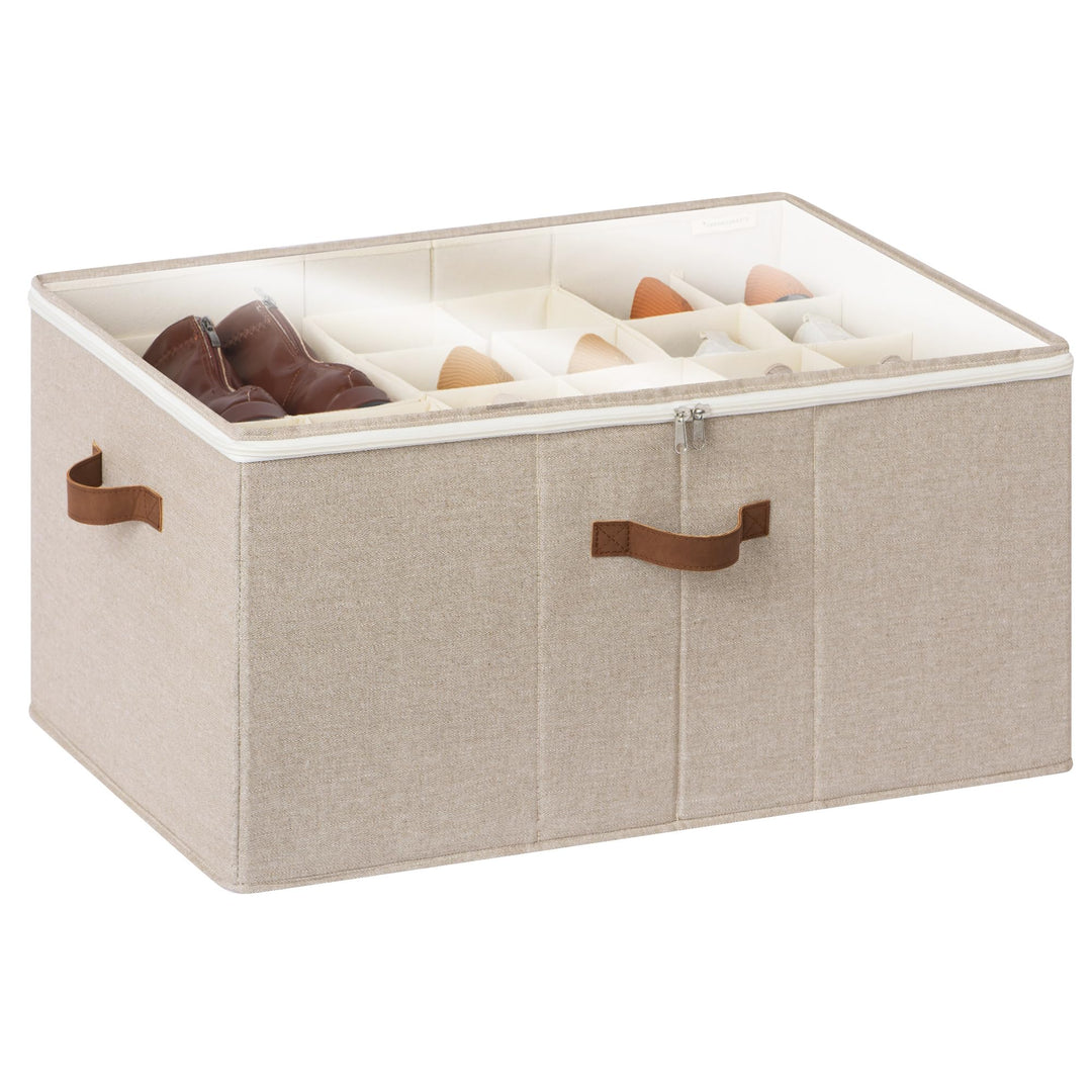 StorageWorks faltbarer Schuh Organizer für Schrank, Extragrosse Schuhaufbewahrungsbox für bis zu 24