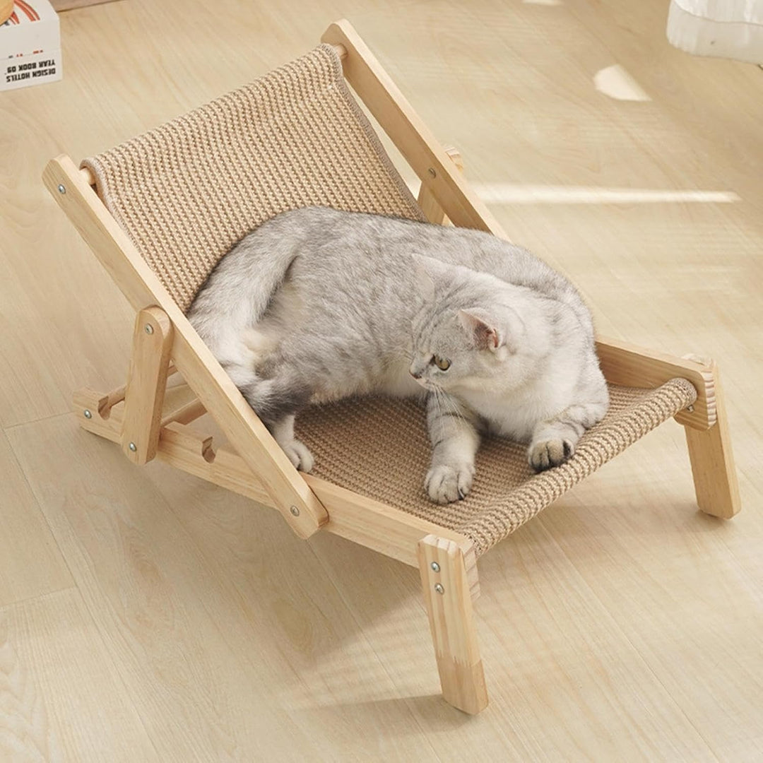 Erhöhtes Katzenbett Mit Sisal-Kratzer, Katzen-Sisal-Bett, Katzen-Sisal-Stuhl, Hochbett für Katzen, K