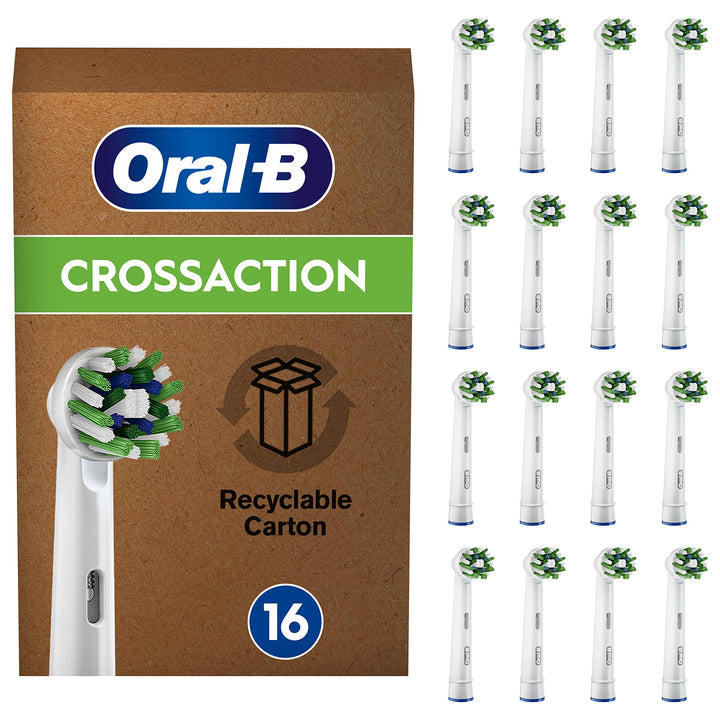 Oral-B Aufsteckbürsten Cross Action 16er FFU CleanMaximizer 16 stück (1er Pack) Alt Single, 16 stück