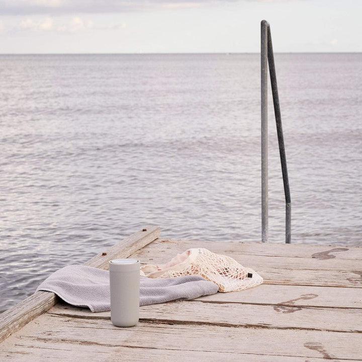 Stelton Reisebecher, Metall, Soft Light Grey, 0.4 l, 680-13 1 Stück (1er Pack) Soft Light Grey, 1 St