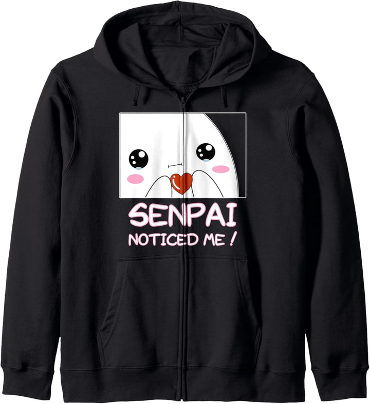 Senpai Noticed Me Kawaii Happy Anime Face Kapuzenjacke