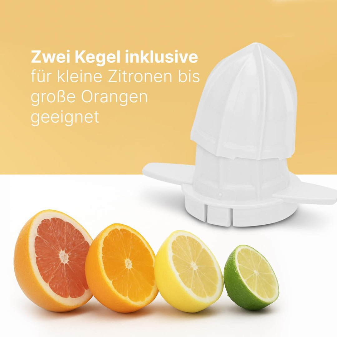 Bomann® Zitronenpresse für versch. Früchte | Saftpresse mit 1,2 Liter abnehmbarem Behälter & Aromade