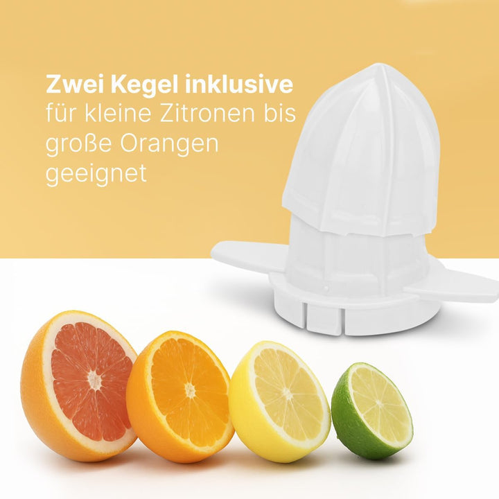 Bomann® Zitronenpresse für versch. Früchte | Saftpresse mit 1,2 Liter abnehmbarem Behälter & Aromade