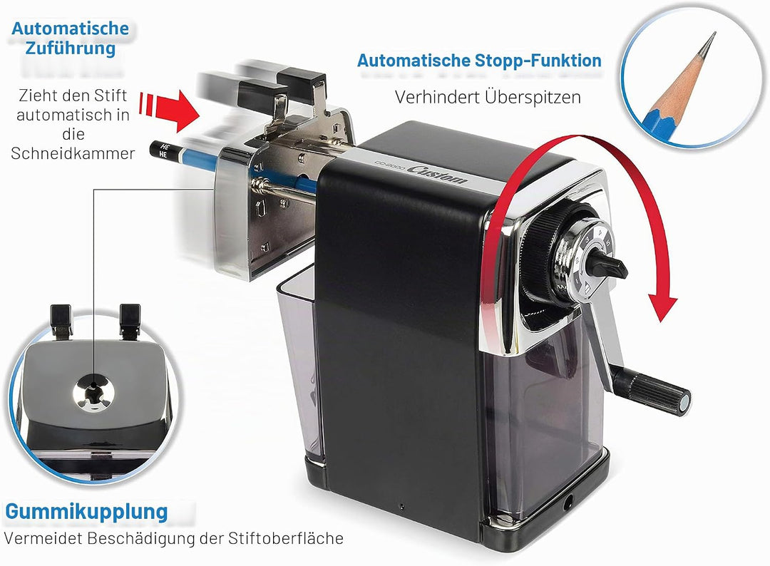 Carl Anspitzer mit Kurbel Cc 2000. Schwarz, Schwarz