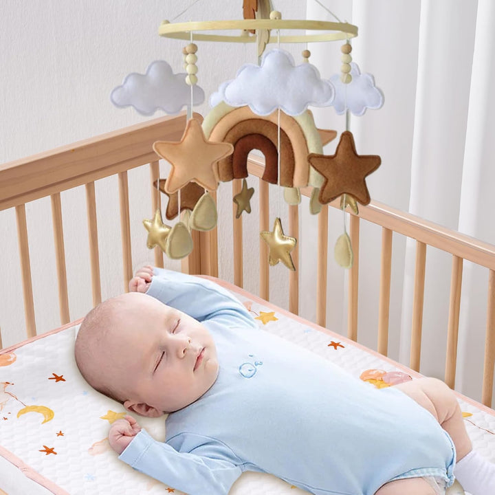 Krippen-Mobile, Baby-Krippen-Mobile, 9, 1 x 17, 7 Zoll Regenbogen-Baby für hängende Kinderzimmer-Mob