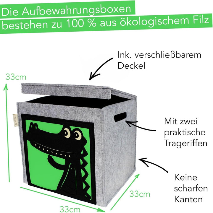 SILUK Kinder Aufbewahrungsbox I Spielzeugkiste für Kinderzimmer I Spielzeug Boxen (33x33x33) Aufbewa