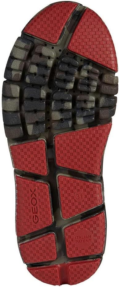 Geox Jungen J Flexyper Boy B ABX Ankle Boot 33 EU Black Red, 33 EU Black Red