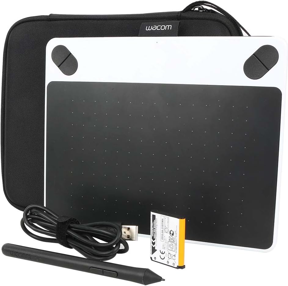 co2CREA Harte reiseschutzhülle Etui Tasche für Wacom Intuos S schwarz Stift Tablett Mobiles Zeichent