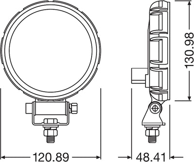 LEDriving REVERSING VX120R-WD, LED Rückfahrscheinwerfer, rund, LED Zusatzscheinwerfer mit ECE Zulass