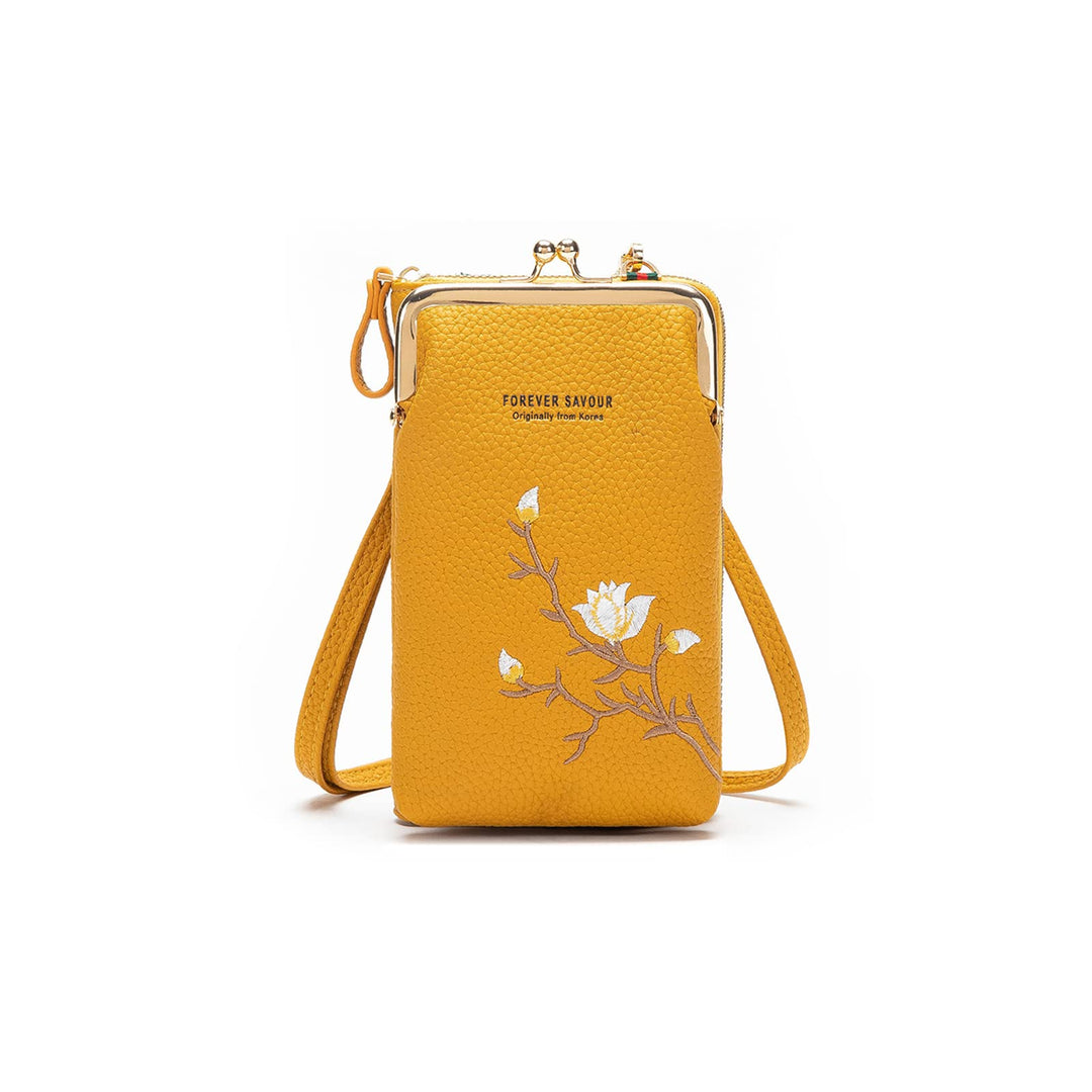 PORRASSO Mode Handy Umhängetasche Damen Handytasche Mini Geldbörse Crossbody Bag mit Kartensteckplat