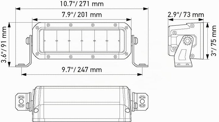 HELLA LED Scheinwerfer Black Magic Double Row Mini Lightbar 7" - ECE Zulassung - 12/24V - 2100lm dop
