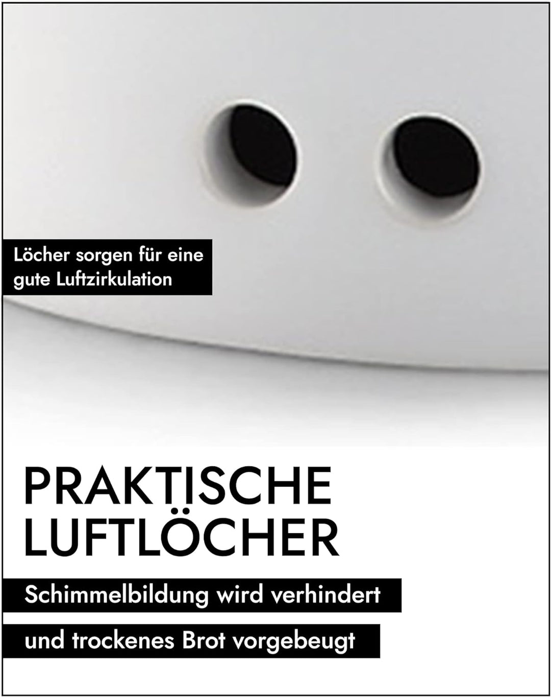 Continenta Brottopf oval mit Holzdeckel, 36 x 23 x 13,5 cm 36 x 23 x 13,5 centimeters Weiss, 36 x 23