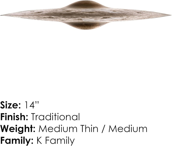 Zildjian K Custom Series - 14" Special Dry Hi-Hat Cymbals - Pair 14 Zoll Pair, 14 Zoll Pair