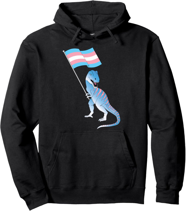 Transgender Dinosaurier Trans Pride LGBT Flagge Pronomen Pullover Hoodie