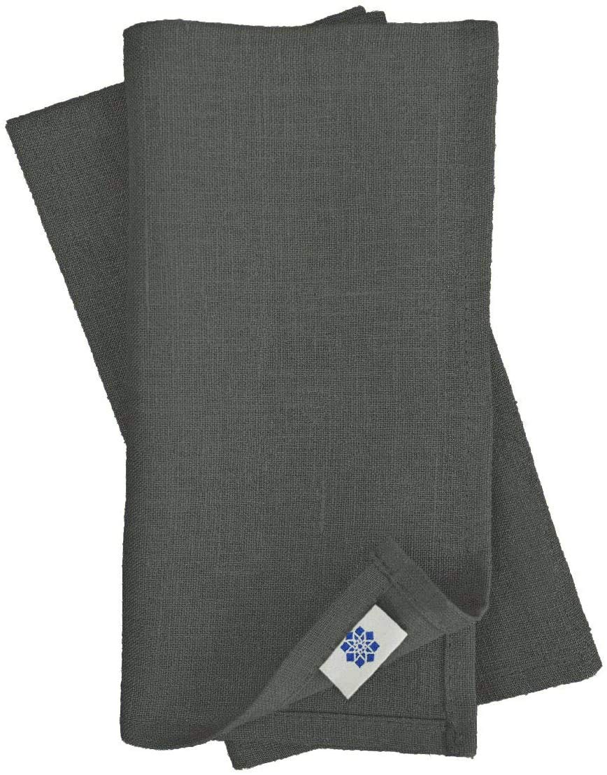 Linen & Cotton Hochwertige 4 x Stoffservietten/ Servietten Stoff/ Leinenservietten Hygge -100% Leine