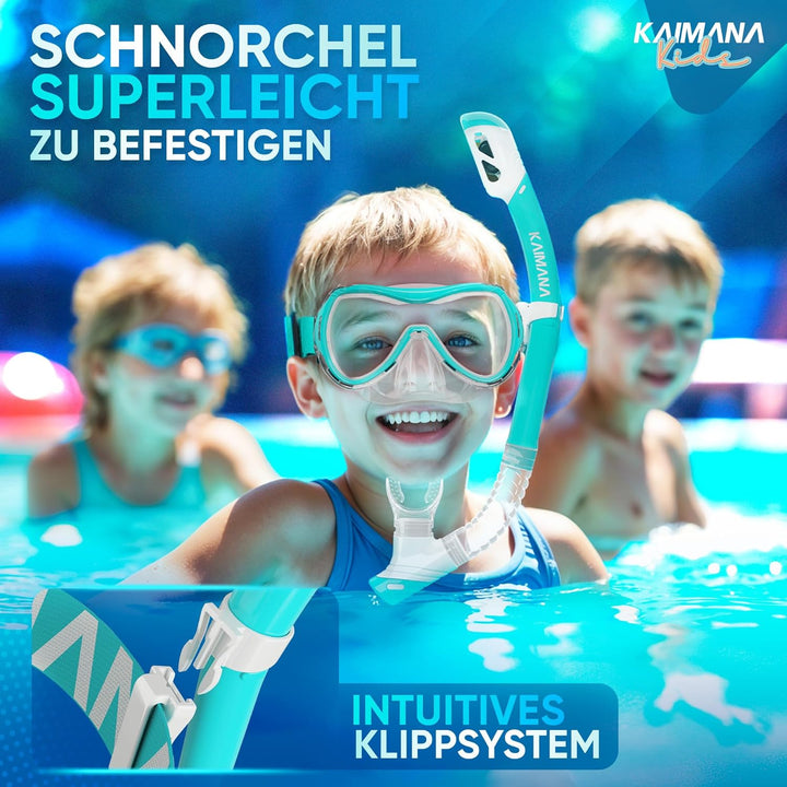 Das Neue KAIMANA® SeaExplorer Schnorchelset Kinder + Tragetasche, Taucherbrille mit Schnorchel, Tauc
