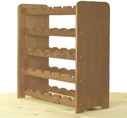 PROREGAL Weinregal PINOTWINE C | HxBxT 61,6x63,2x26,5cm | 30 Flaschen | Massives Kiefernholz | Braun