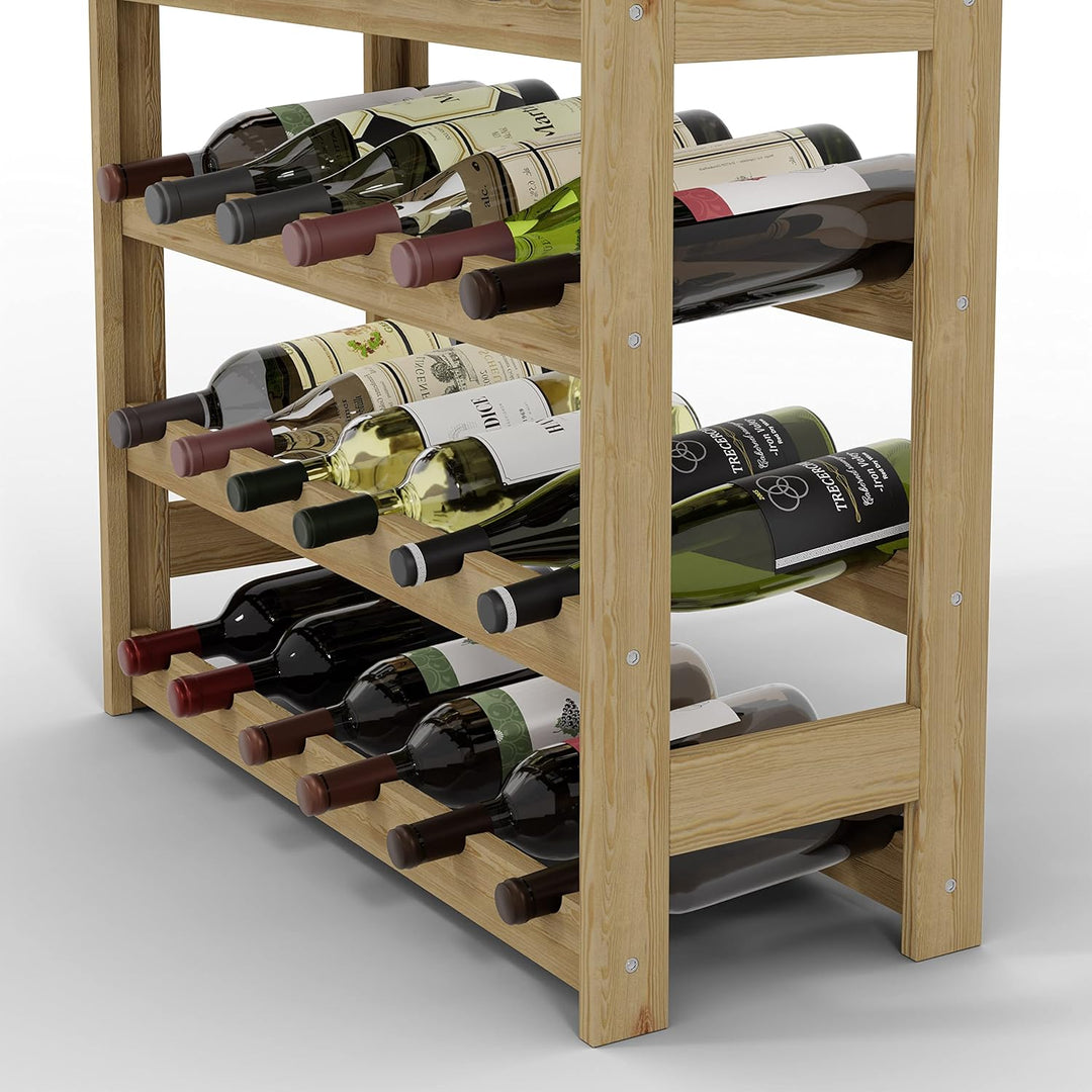 Lenmar, Weinregal aus Holz für Flaschen, Natur, RW-1, Wein, Flaschenregal, Kellerregal, Regale, Flas