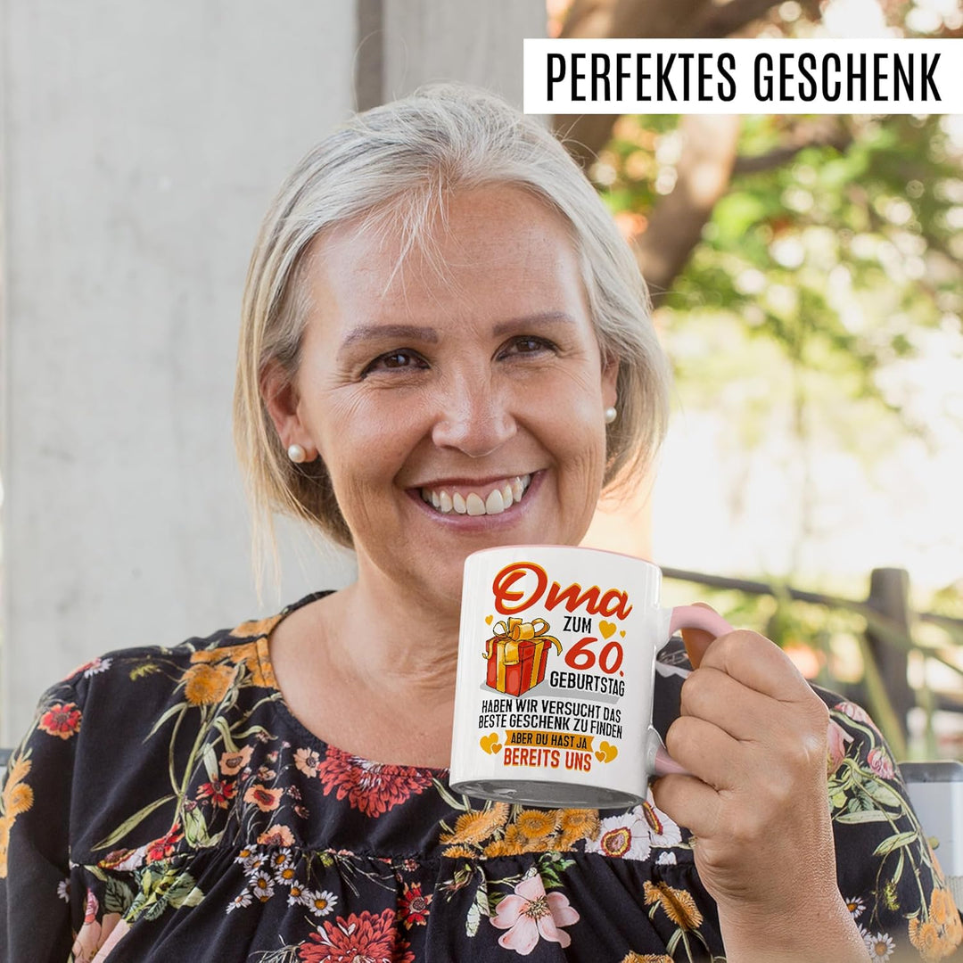 Tasse Grossmutter Geschenk Oma zum 60. Geburtstag haben wir versucht das beste Geschenk zu finden, a