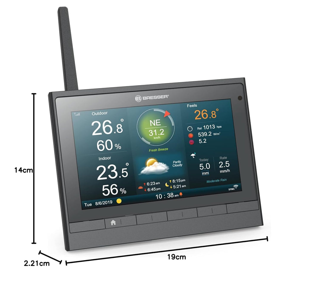 Bresser zusätzliche / Ersatz-Basisstation für 7003510 MeteoChamp Wetter-Center mit verschiedenen Anz