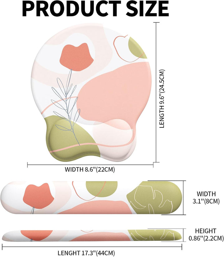 Giecy Mauspad mit handauflage und handballenauflage Tastatur, Ergonomisches Mouspad mit gelkissen &