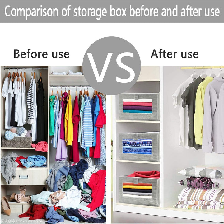 SUPRBIRD Aufbewahrungsbox, 3er Set Wardrobe Organizer, Faltbox Aufbewahrungskiste Ordnungsbox mit Tr