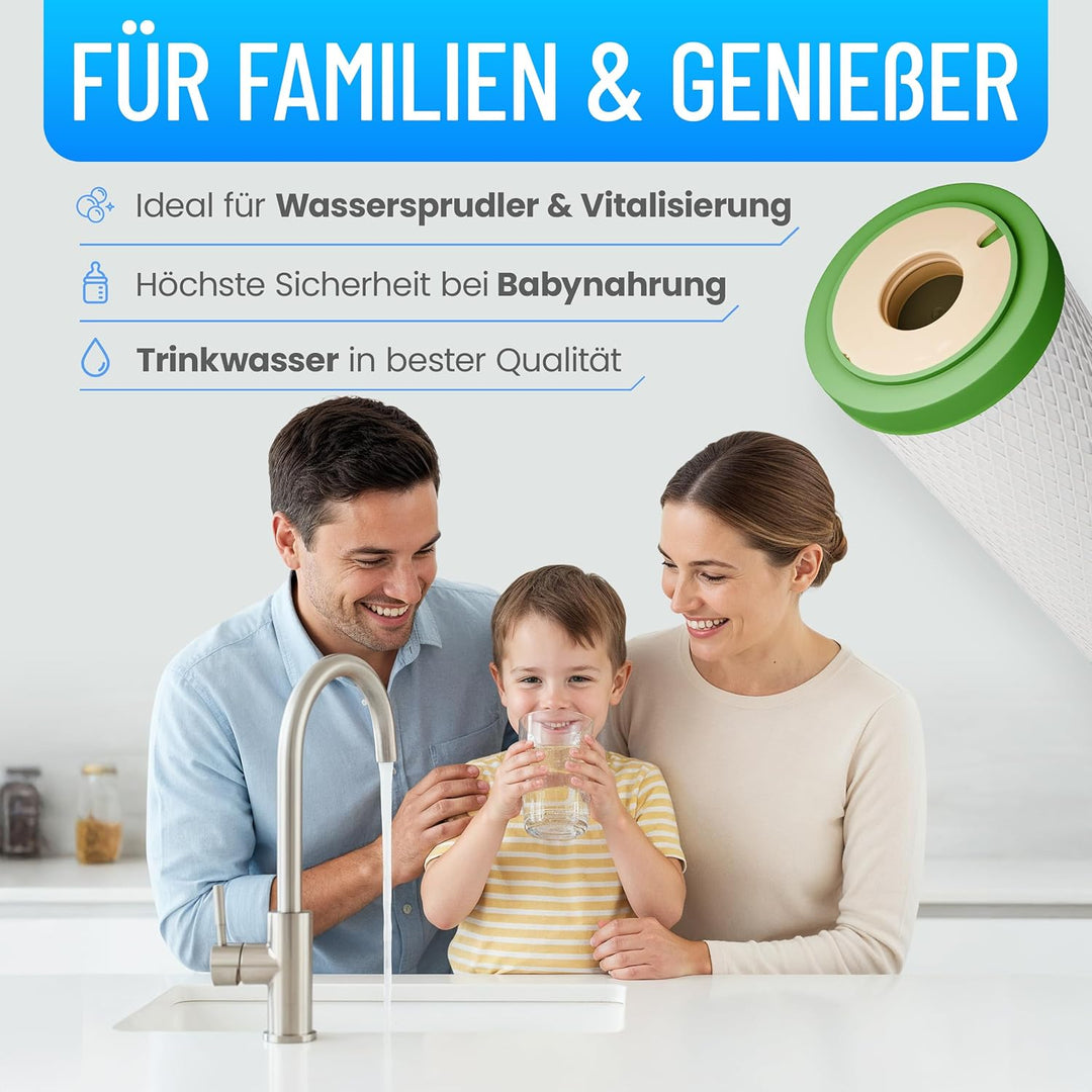 NPure Schadstoff-Wasserfilter | passend carbonit Vario, Sanuno | bis 3 Liter/Minute | gesinterte Akt