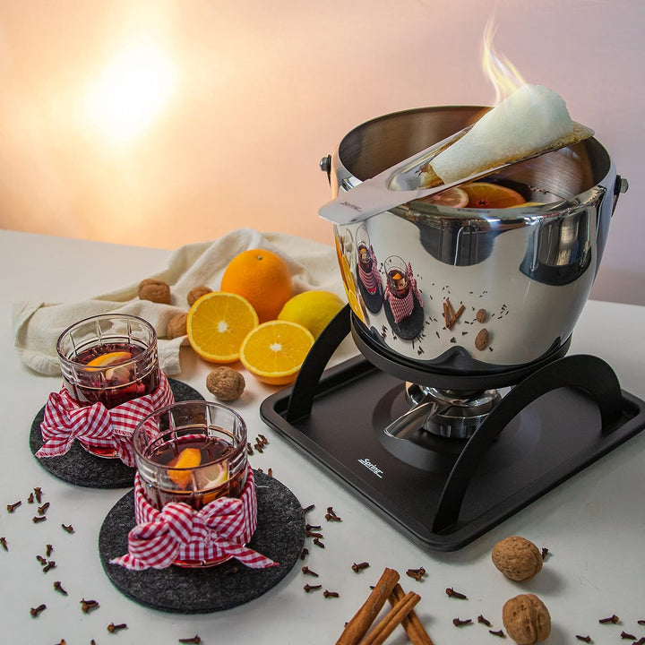 Spring Feuerzangenbowle Set | aus poliertem Edelstahl | für alle Herdarten (inkl. Induktion) | Bowle