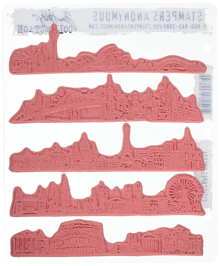 Art Gone Wild Stampers Anonymous, Stadtbild, Synthetic Material, Mehrfarbig, 24.5 x 19 x 0.6 cm Stad