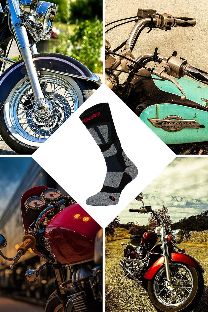 COMODO - Motorradsocken mit Protektoren | Funktionssocken für Sommer DRYTEX | Socken Motorrad für Mo