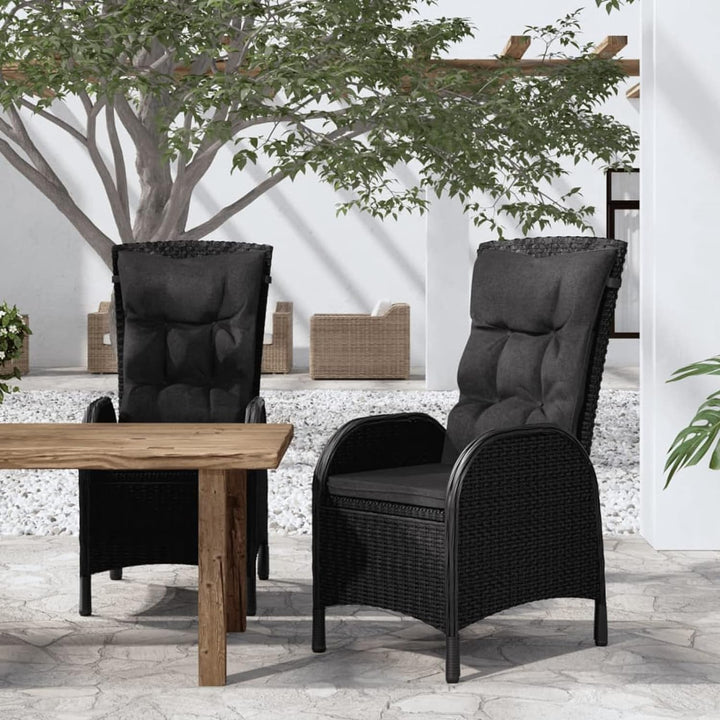 Festnight Gartensessel Polyrattan Verstellbar 2 STK.Garten-Relaxsessel mit Kissen Liegestühle Garten