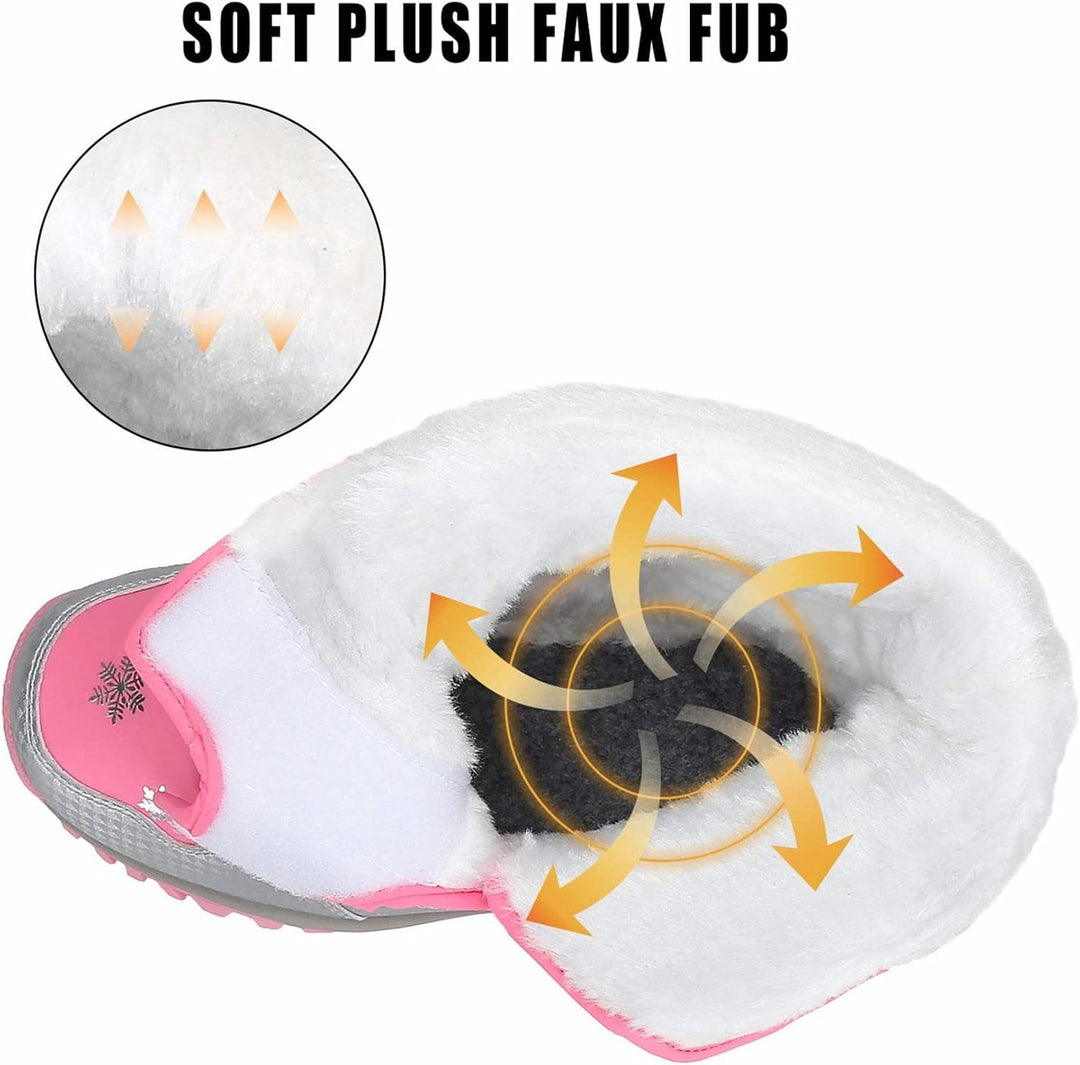 Mishansha Kinder Winterstiefel Jungen Schneestiefel Mädchen Warm Gefütterte Rutschfeste Winter Snowb