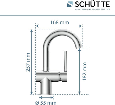 SCHÜTTE 79010 CORNWALL Waschtisch-Armatur, Chrom, Chrom