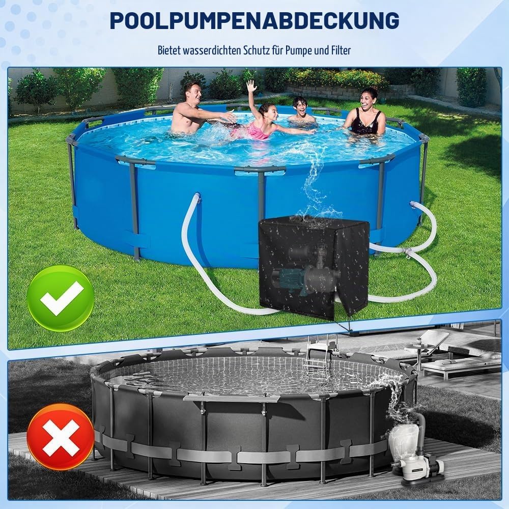 Poolpumpe Abdeckung, wasserdichte Sandfilteranlage Abdeckung für INTEX Krystal Clear Poolpumpes, Pum