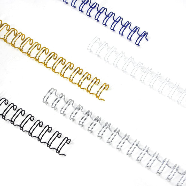 RAYSON Drahtbinderücken, 50 Blatt, 3:1 Teilung, 9,5 mm, 34 Schlaufen, A4, Mehrfarbig, 100 Stück 9,5