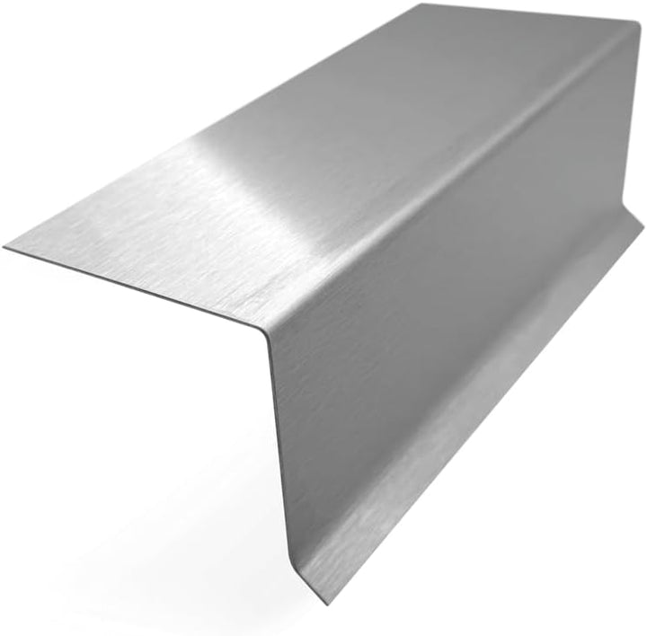 Ortgangblech 200 cm (2000mm) lang Edelstahl K240 geschliffen 90 Grad Dachprofil Dichtungsblech Dachb