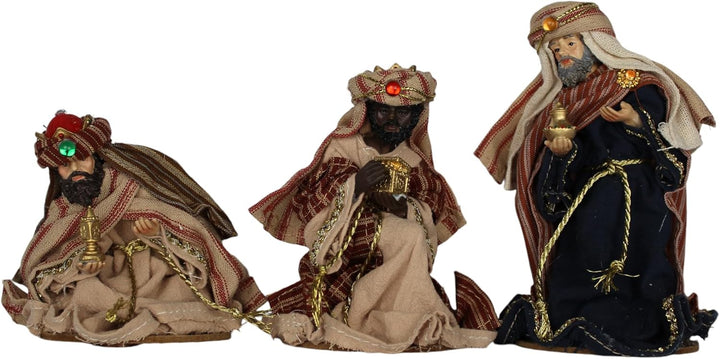 ZICOM Ankleidefigurenset Jerusalem, Krippenfiguren barock ca. 13cm 9-TLG. Polyresin bekleidet
