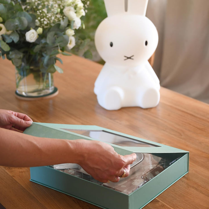 BÉABA Baby-Essensset Geschenkset ab 4 Monaten – Edelstahl-Teller mikrowellengeeignet, Ergonomisches