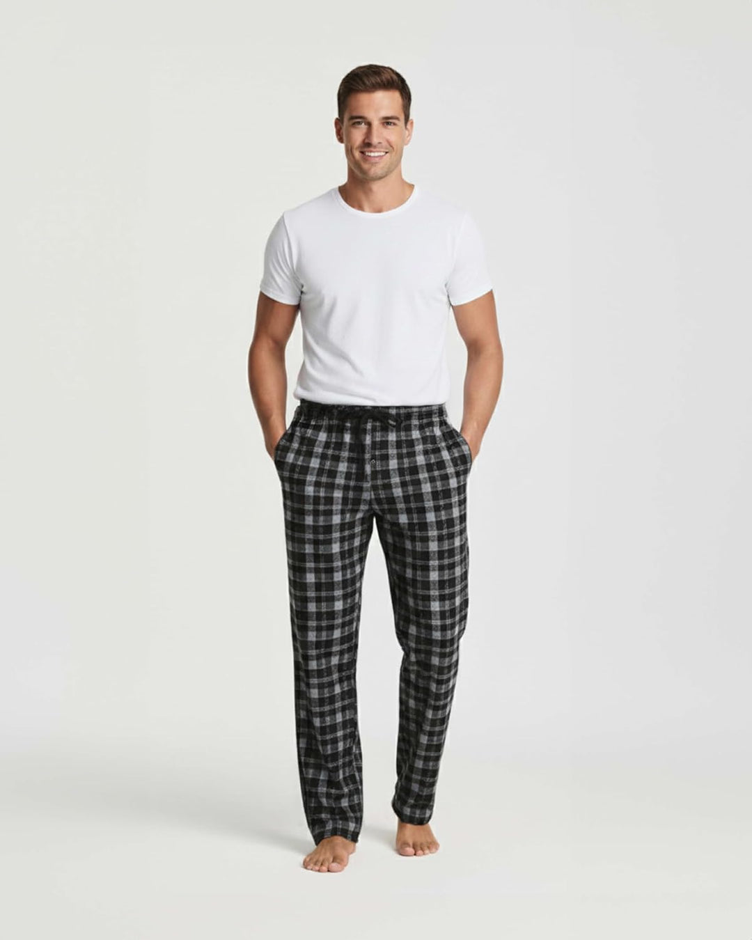 Real Essentials Herren Flanell Flanell, S Flanell-Set 3