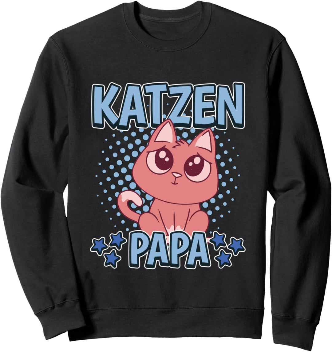 Herren Katzen Papa Vater Vatertag Katzen Sweatshirt