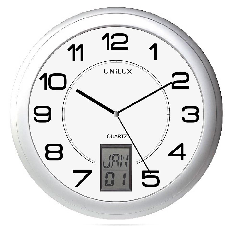 Unilux Funk-Wanduhr Instinct, 31cm, mit Datum