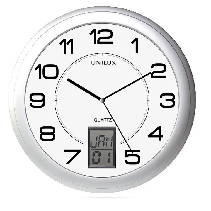 Unilux Funk-Wanduhr Instinct, 31cm, mit Datum