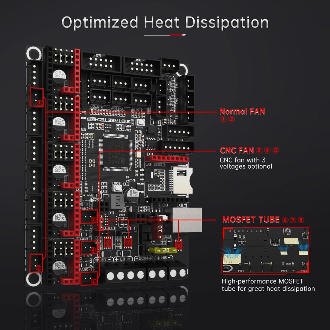 BIGTREETECH SKR 3 Steuerplatine für 3D-Drucker Upgrade SKR 3 Board, SKR 3 Board