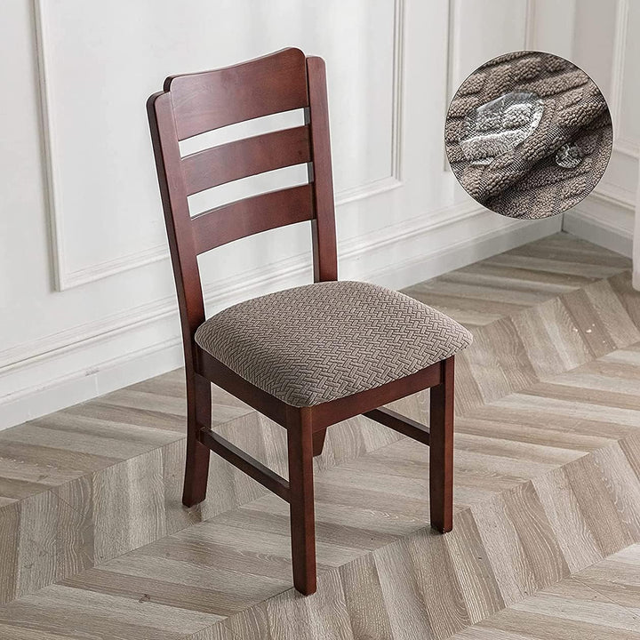 LANSHENG Stuhlbezug Sitzfläche Waschbarer Stretch Wasserdicht Jacquard Bezug für Stühle Esszimmerstu