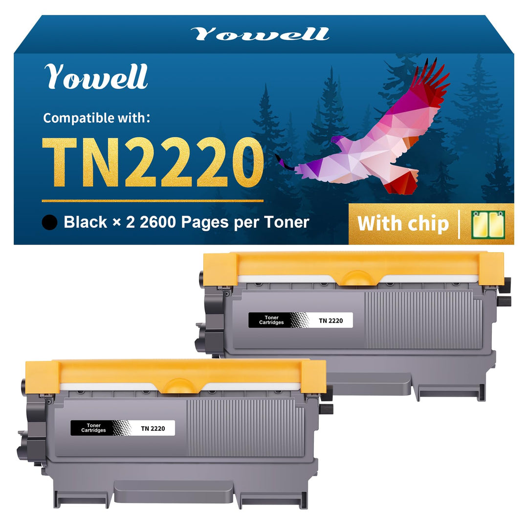Yowell TN2220 Toner Schwarz Kompatibel für Brother TN2220 TN2010 für Brother MFC-7360N 7460DN 7860DW