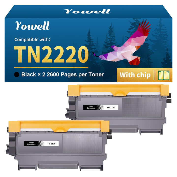 Yowell TN2220 Toner Schwarz Kompatibel für Brother TN2220 TN2010 für Brother MFC-7360N 7460DN 7860DW