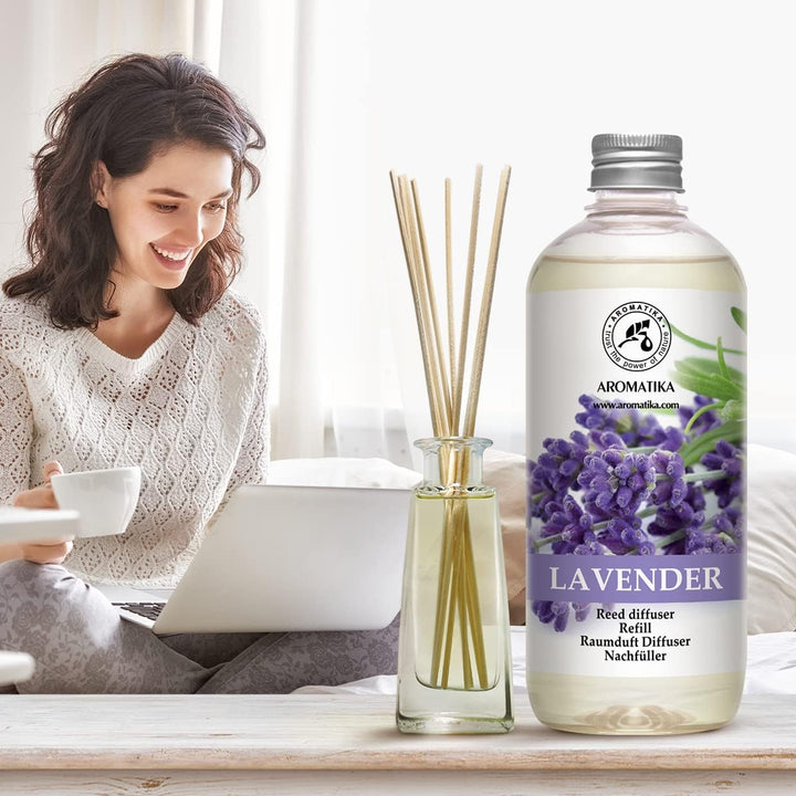 Raumduft Diffuser Nachfüller Vanille 500ml &amp; Lavendel 500ml - 2x500ml - Nachfüller Set für Duftdiffu