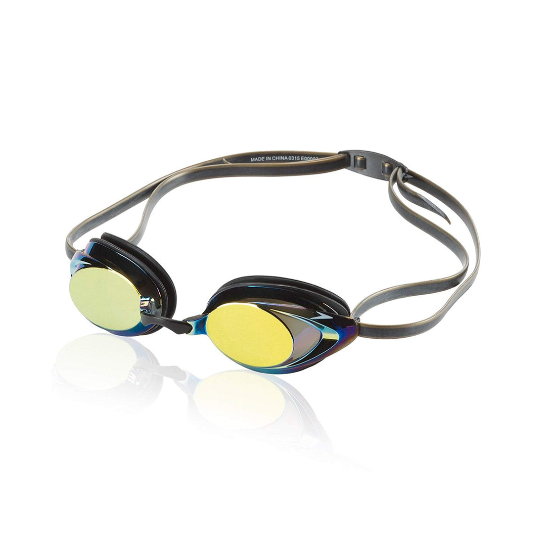 Speedo Vanquisher 2.0 Schwimmbrille, Panorama, blendfrei, beschlagfrei, mit UV-Schutz Gelb, Gelb