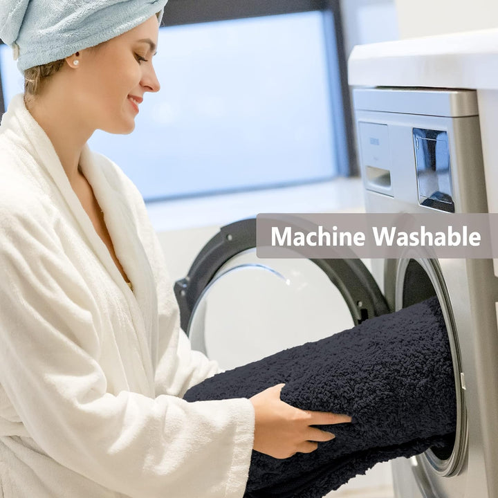 VANZAVANZU Badematte rutschfest 2er Pack Badteppich Verdickt Badezimmerteppich Weich Badeteppich Fla